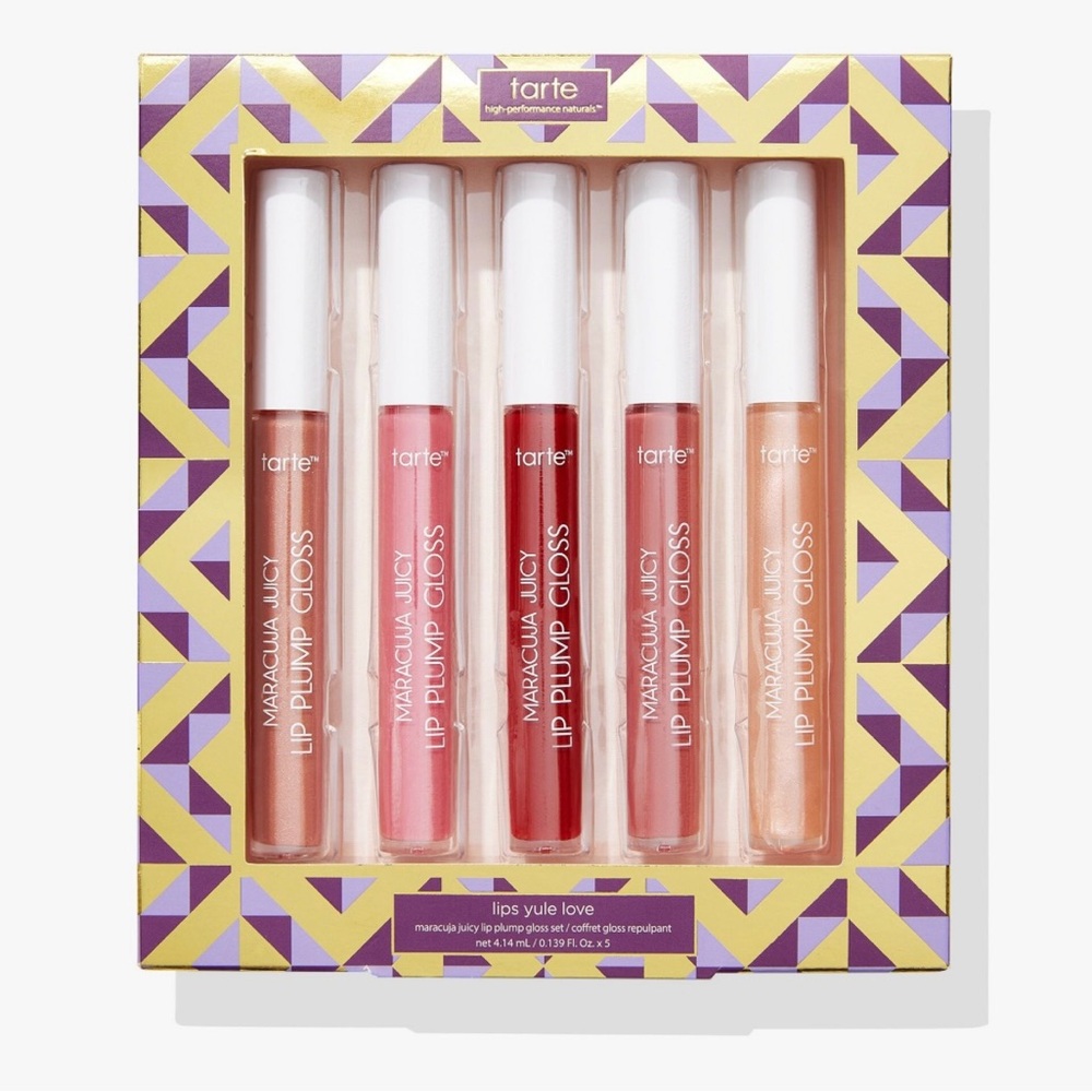 TARTE Lip Glosses BRAND NEW - Set of 5 - Maracuja Juicy Lip Plump Gloss Set